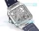 THB Factory Swiss Clone Cartier Santos Skeleton Stainless Steel Watch Blue Rubber Strap (5)_th.jpg